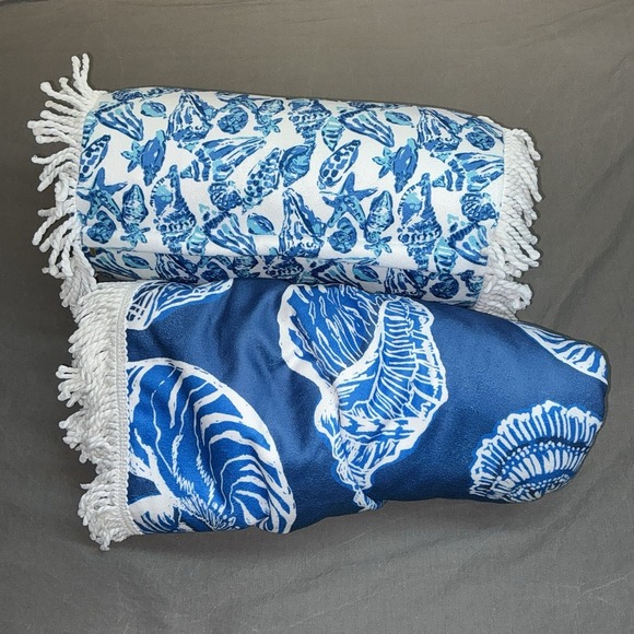 Lilly Pulitzer GWP SHELL COLLECTOR Clear Resort White Tote, Blanket Pillow NEW - Picture 3 of 11